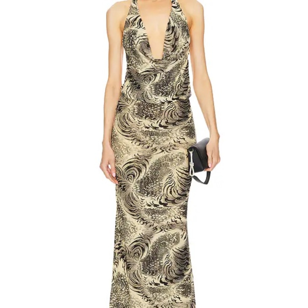 Revolve Superdown Stefania Halter Maxi Dress